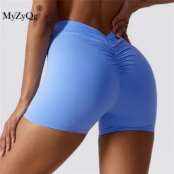 MyZyQg Женские эластичные шорты для йоги, подтягивающие ягодицы, облегающие леггинсы для фитнеса, верхняя одежда, спортивные штаны для бега, спортивные штаны для спортзала