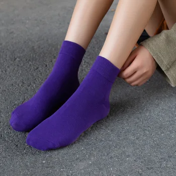 Японские модные однотонные короткие носки, женские повседневные хлопковые дышащие носки до щиколотки с глубоким вырезом, милые короткие носки для девочек в стиле колледжа 4