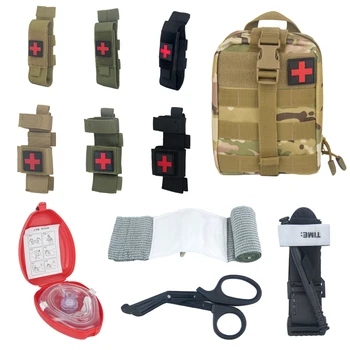 Тактический травматологический комплект для настройки, набор для выживания, наружная аптечка первой помощи для кемпинга, пеших прогулок, комплект для пополнения запасов IFAK