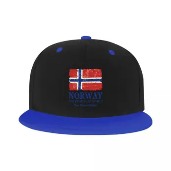 Модные винтажные потертые бейсболки в стиле хип-хоп с флагом Норвегии, мужские Женские Дышащие бейсболки Nation Pride, шляпа для папы Snapback