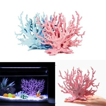 Подводные Искусственные коралловые водные растения Ландшафтная имитация аквариума с искусственными кораллами Украшения аквариума Семейные микроукрашения