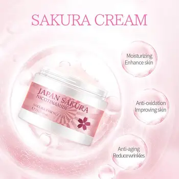 Japan Sakura Essence Cream Гиалуроновая Кислота Антивозрастная Сыворотка Winkles Увлажняющий Крем Cherry Blossoms Отбеливающий Крем Для Ухода За Кожей 1