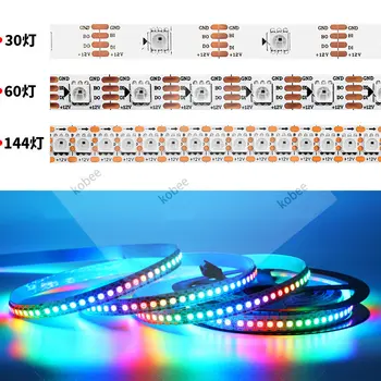 WS2815 (обновлено WS2812B и WS2813) Светодиодная лента RGB с пикселями, индивидуально адресуемый светодиод с двойным сигналом, 30/60/100/144 светодиода / м