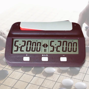 Таймер обратного отсчета Профессиональные цифровые шахматные часы с пластиковым питанием от батарейки, многофункциональные и легкие для тренировок