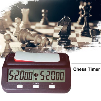 Таймер обратного отсчета Профессиональные цифровые шахматные часы с пластиковым питанием от батарейки, многофункциональные и легкие для тренировок 1