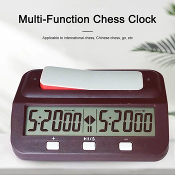 Таймер обратного отсчета Профессиональные цифровые шахматные часы с пластиковым питанием от батарейки, многофункциональные и легкие для тренировок 2