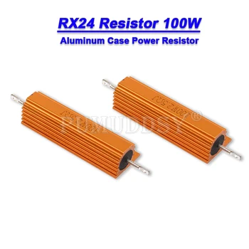 RX24 100 Вт Алюминиевый Силовой металлический корпус С проволочным резистором 0,01 ~ 100 К 0.1 0.5 1 1.5 2 6 8 10 20 100 150 200 300 1 К 10 К Ом