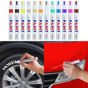 Очиститель краски Ручка для масляной покраски автомобильных колес шин Авторезина для шин Полирует Металл Перманентным маркером Граффити, царапины на ощупь Влажным воском