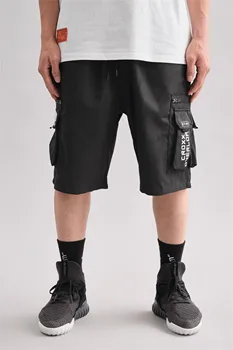 Шорты-карго croxx на шнурке с множеством карманов, технологичная эстетичная уличная одежда в стиле панк