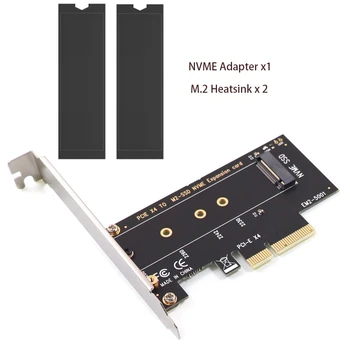 Адаптер PCIE к M2 NVMe SSD M2 PCIE X4 Raiser PCI-E PCI Express M Key Коннектор на Полной Скорости с Радиатором из Чистой Меди