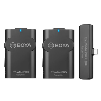 BOYA BY-WM4 Pro K6 Двухканальная беспроводная петличная микрофонная система 2.4 G для смартфонов и камер