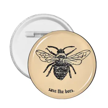 Булавка Save The Bees, настраиваемый Значок, Значки на сумку, Брошь, броши, металлические булавки, друзья