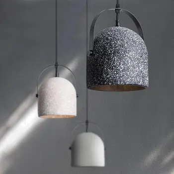 Серый подвесной светильник для гостиной, столовой, спальни, Современный минималистичный Цементный подвесной светильник, Скандинавский Креативный Ретро светодиодный