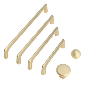 KK & FING Дверные ручки из матового золота 96-192 мм, выдвижной ящик для кухонной мебели, дверные ручки для шкафа, сферические ручки для мебельной фурнитуры