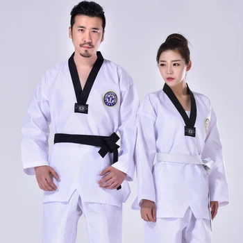 Мужская И женская одежда для боевых искусств, форма для тхэквондо кунг-фу, комплекты для ушу, свободные кимоно, одежда для тренировок по дзюдо, даосскому джиу-джитсу