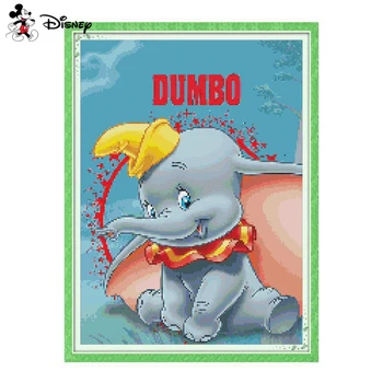 Наборы для вышивания крестиком Disney Dumbo Наборы для украшения ручной работы Рукоделие Ткань для вышивания слонов Полный комплект Хобби Домашний декор