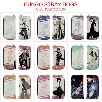 Кошелек с логотипом аниме Bungo Stray Dogs Для мальчиков и девочек, кошелек для кредитных карт, дамский кошелек для мелочи, Новый Длинный кошелек на молнии