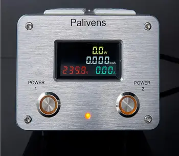 Новая модель 2 road switch мощностью 3000 Вт 15А Palivens P20 audio выделенный сетевой фильтр очиститель молниезащиты штепсельная розетка 1