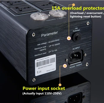 Новая модель 2 road switch мощностью 3000 Вт 15А Palivens P20 audio выделенный сетевой фильтр очиститель молниезащиты штепсельная розетка 5