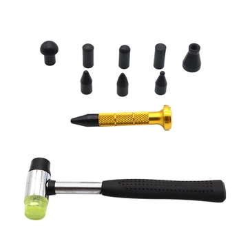 Наборы Инструментов Для Безболезненного Ремонта Вмятин в Кузове автомобиля Knockdown Metal Tap Down Pen Dent Lifter Инструменты для Исправления Вмятин с 9 Головками