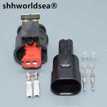 shhworldsea 1,5 мм 2-контактный разъем для подключения водонепроницаемых датчиков автоматические разъемы жгута проводов 284556-1 0