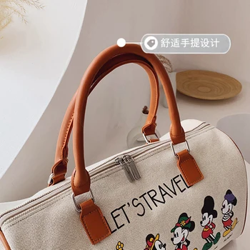 Модная женская дорожная сумка-тоут Disney с Микки Маусом, сумка для багажа унисекс, большая вместительная сумка-мессенджер на одно плечо, спортивная сумка для одежды 4