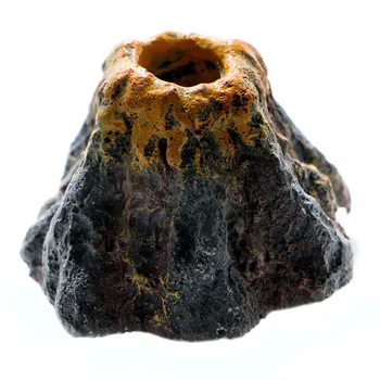 Аквариум в форме вулкана и камень с воздушными пузырьками, кислородный насос, украшение для аквариума