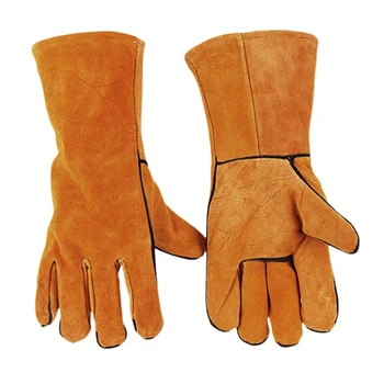 Сварочные перчатки Из термостойкой кожи, Устойчивые к высоким температурам Перчатки Оптом
