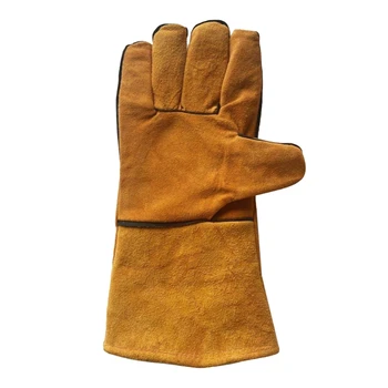 Сварочные перчатки Из термостойкой кожи, Устойчивые к высоким температурам Перчатки Оптом 4