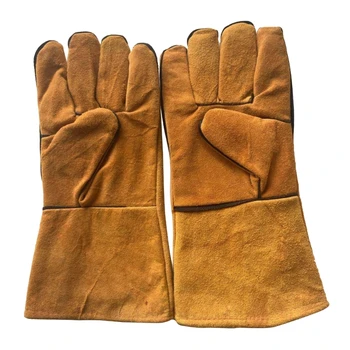 Сварочные перчатки Из термостойкой кожи, Устойчивые к высоким температурам Перчатки Оптом 5
