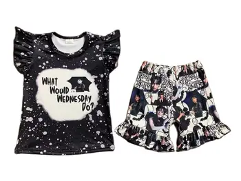 Бутик детской одежды для среды, шорты с короткими рукавами для девочек с героями мультфильмов, юбка, комплекты из 2 предметов 0