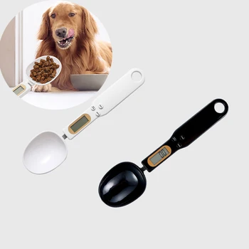 Весы для корма для домашних животных Электронный измерительный инструмент для собак, миска для кормления кошек, мерная ложка, кухонные весы с цифровым дисплеем, 250 мл