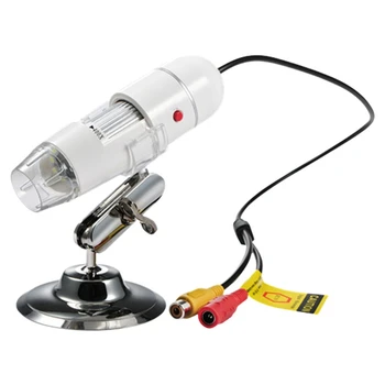 400X-1000X USB микроскоп Профессиональный Coms сенсор ТВ/AV интерфейс Цифровой микроскоп для электроники штепсельная вилка США