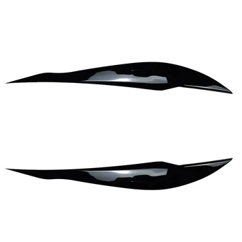 2шт Яркая черная передняя крышка фары С покрытием, лампа головного света, Накладка для век и бровей из АБС для - F30 F35 2013-2019