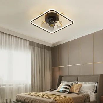 Арт Светодиодный подвесной вентилятор Celing, светильник, люстра, современный простой кабинет, ресторан, электрическая встроенная защита