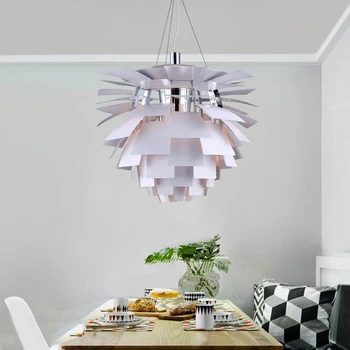 Дизайнерский датский подвесной светильник из сосновой шишки, алюминиевая подвесная лампа большого размера, подвесная люстра в виде артишока для декора гостиной