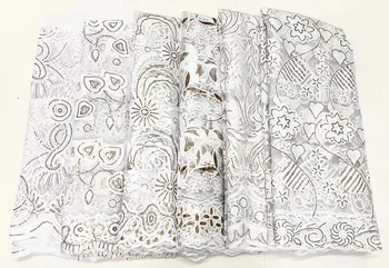 Африканская Французская кружевная ткань с вышивкой Нигерийский Тюль Сетчатый кружевной материал на сетке Белый для вечернего платья 3 мм Блестящие пайетки