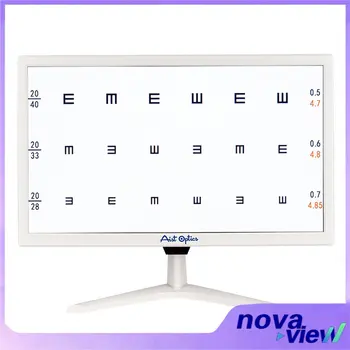 Офтальмологический светодиодный экран с диагональю 19 дюймов, диаграмма остроты зрения, оптический тестовый монитор, таблица тестирования зрения Поддержка русского языка