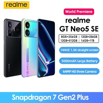 Мировая премьера смартфона Realme GT Neo 5 SE 5G 6,74 ”1.5K AMOLED Snapdragon 7 Gen2 Plus 5500mAh 100W 64MP NFC Android Мобильный телефон