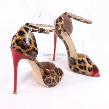 Брендовая обувь Carollabelly; Пикантные босоножки с открытым носком; леопардовые туфли-лодочки; женская обувь для вечеринок; высококачественные модельные туфли с пряжкой; 1