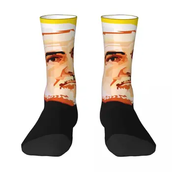 Носки контрастного белого цвета Sean Connery Рюкзак на шнурке Эластичные носки Забавная Винтажная новинка Чулок sean connery