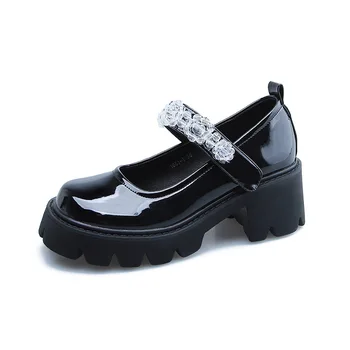 Обувь на каблуках, туфли-лодочки Мэри Джейнс, туфли в стиле Лолиты на платформе, женская обувь в японском стиле, винтажные женские туфли на высоком каблуке для девочек